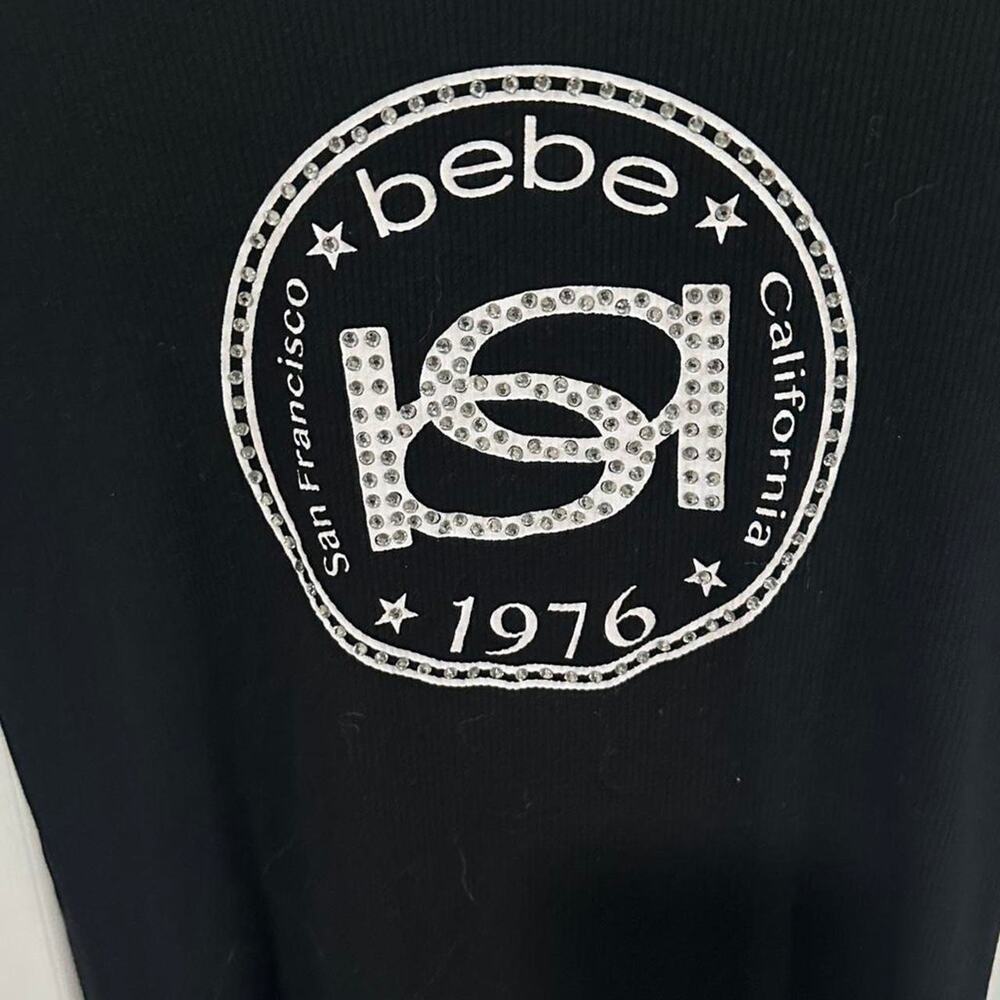 Bebe black rhinestone logo tee - Picture 2 of 5